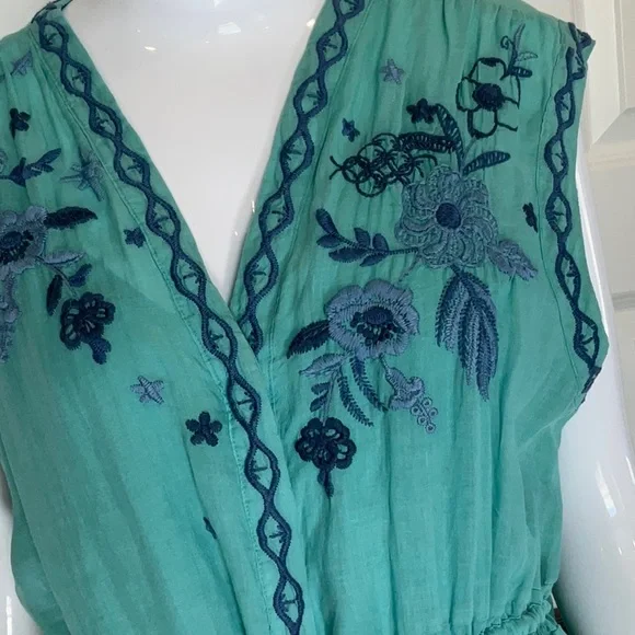 Johnny Was Gish Asymmetrical Sleeveless Dress L NWT